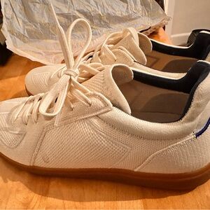 Rothy's Cream Knit Low-Top Sneakers with Gum-Colored Sole